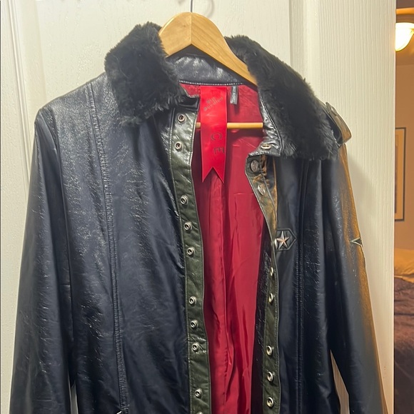 Vintage Lip Service Vice Hardcore Division Trench Coat - Picture 3 of 7